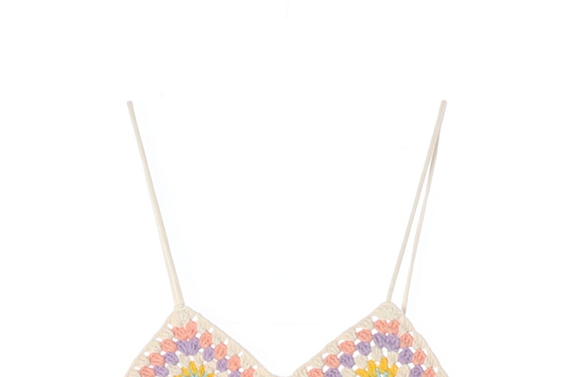 (새상품)[M]자라 아이보리 니트 크롭 나시탑 뷔스티에--1