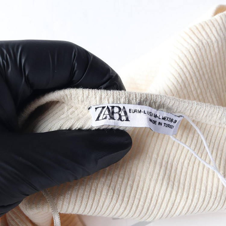 (새상품)[M]자라 아이보리 니트 크롭 나시탑 뷔스티에--4