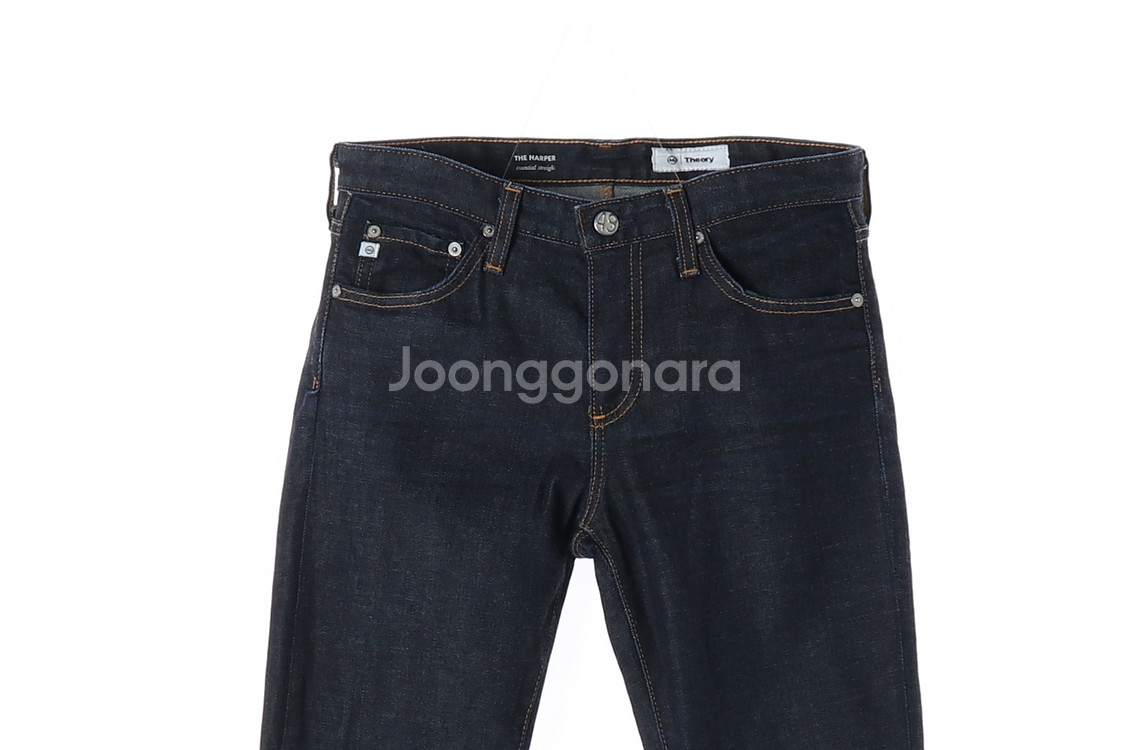 [S]띠어리 진청 생지 슬림 데님 청바지--1
