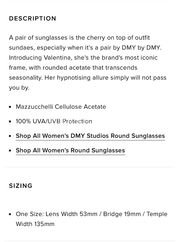 DMY 발렌티나 선글라스 (블랙)--4