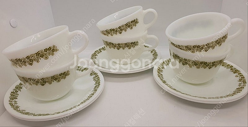 빈티지 코닝 파이렉스 크레지데이지 블라썸 찻잔1셋트값--0