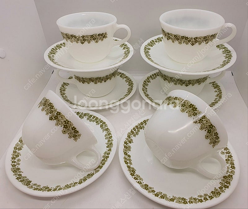 빈티지 코닝 파이렉스 크레지데이지 블라썸 찻잔1셋트값--5