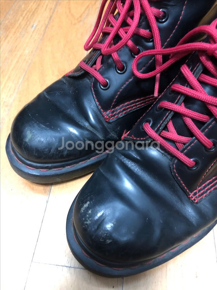 닥터마틴 10072 워커 부츠 블랙 레드 250--2