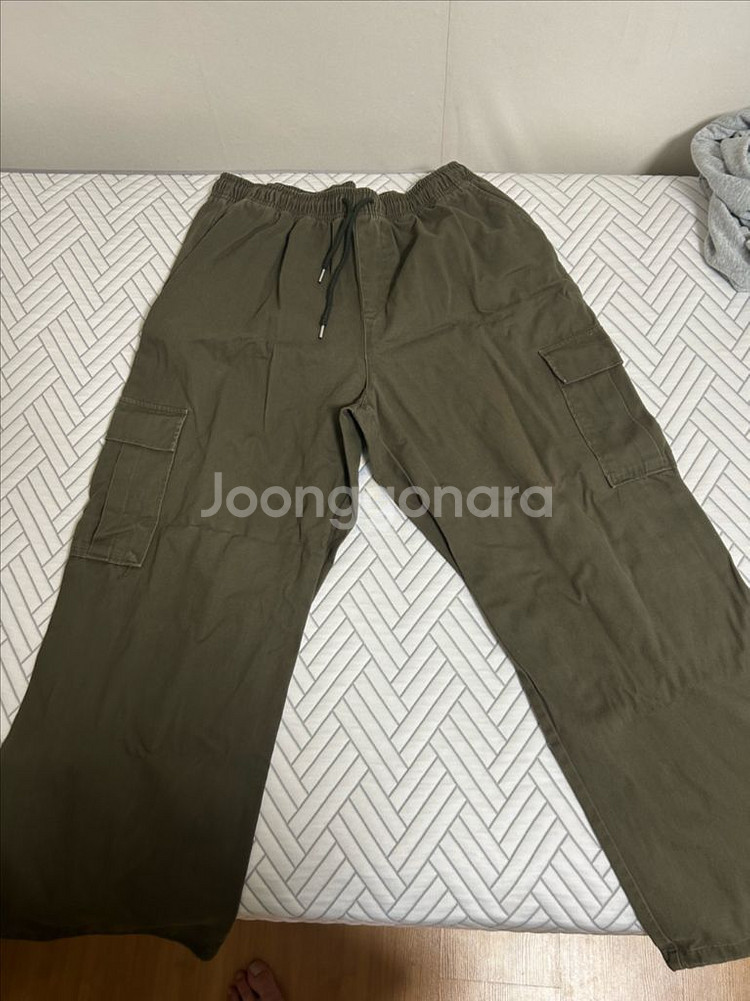 오버핏 카고팬츠 (올리브,카키)--0