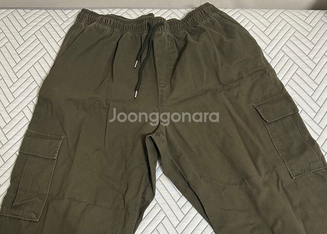 오버핏 카고팬츠 (올리브,카키)--4