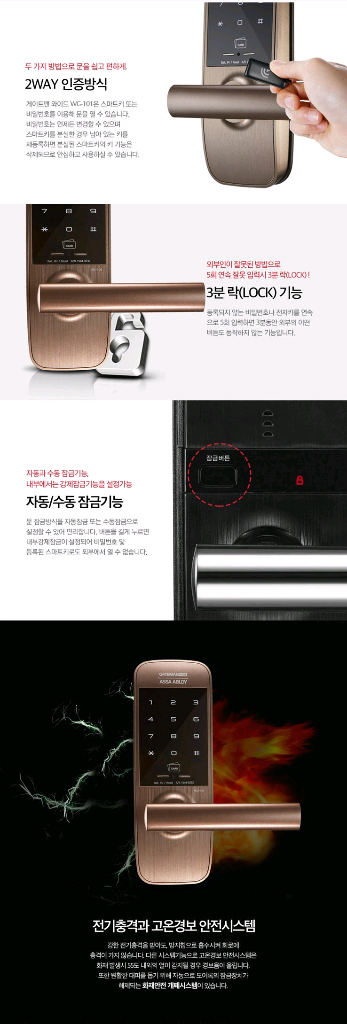미개봉 새상품 정품 게이트맨 스마트 도어락 WG-101--3