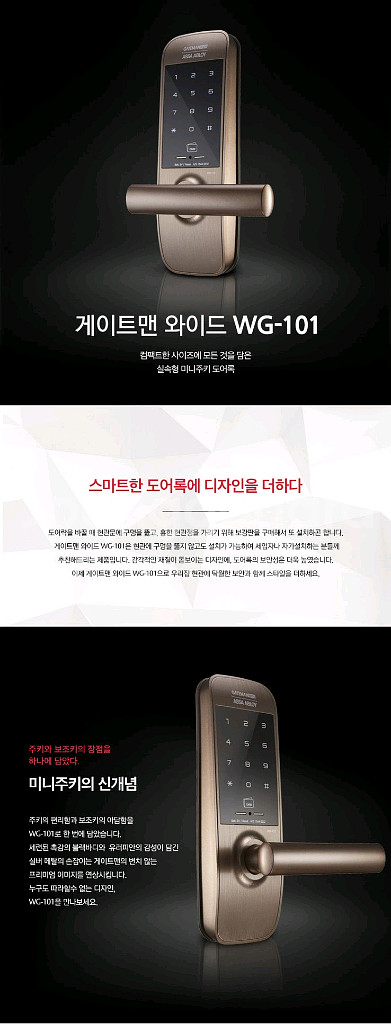 미개봉 새상품 정품 게이트맨 스마트 도어락 WG-101--1