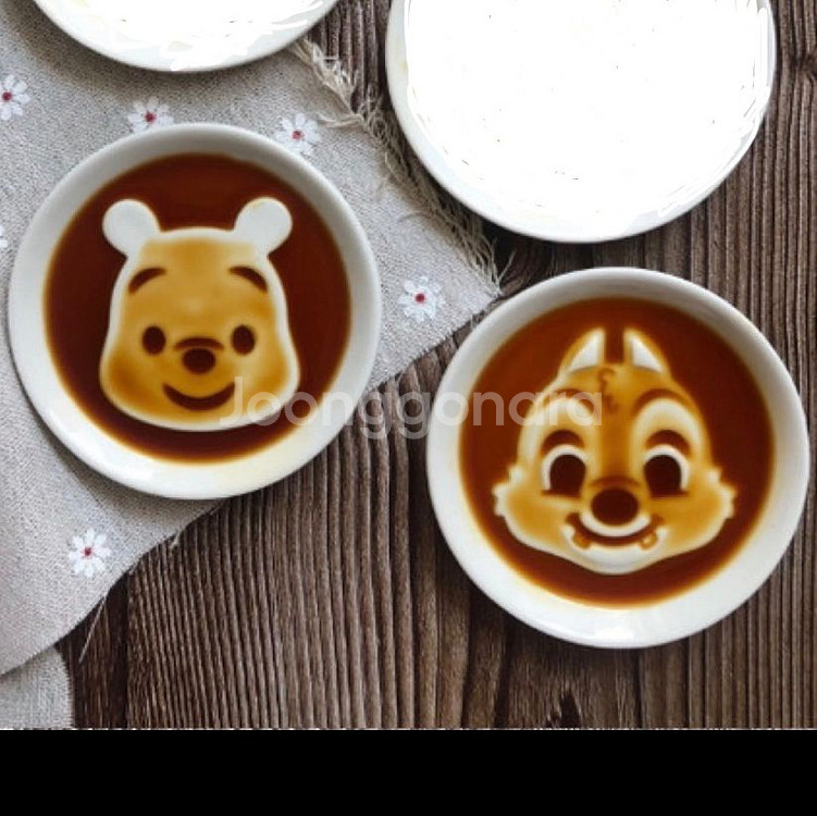 (새상품) 디즈니 캐릭터 푸우, 데일 간장종지--0