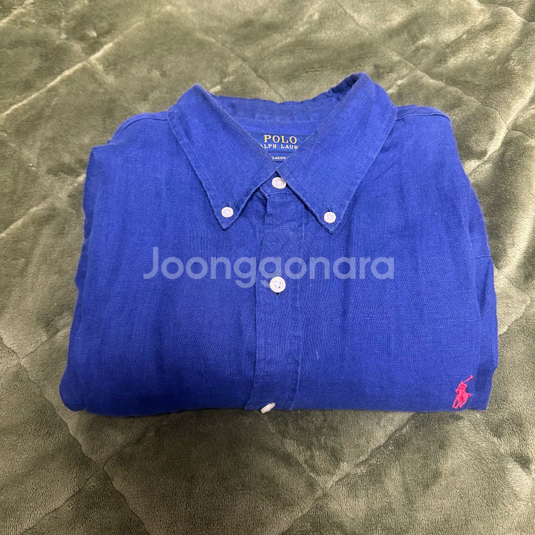 폴로 랄프로렌 린넨셔츠 XL 초 떠리--0