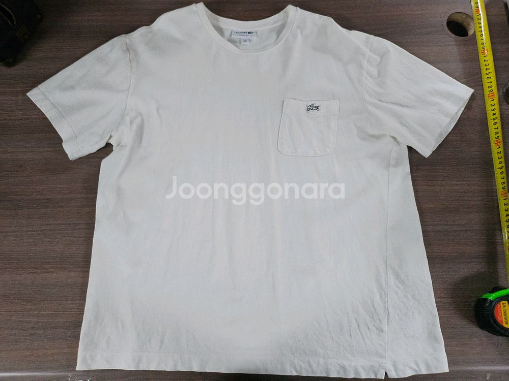 라코스테 클래식핏 흰색 반팔 XL--1