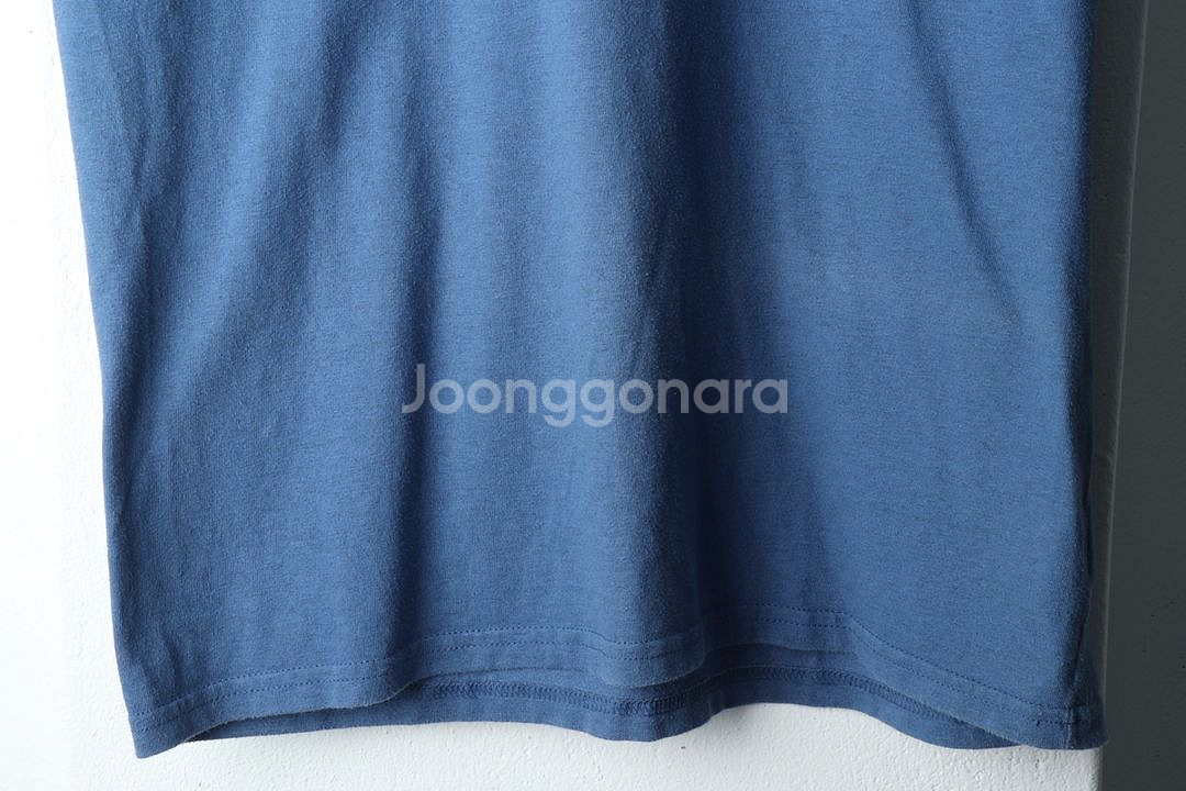 (M-L) 아르마니 반팔 티셔츠 블루 올드스쿨--3