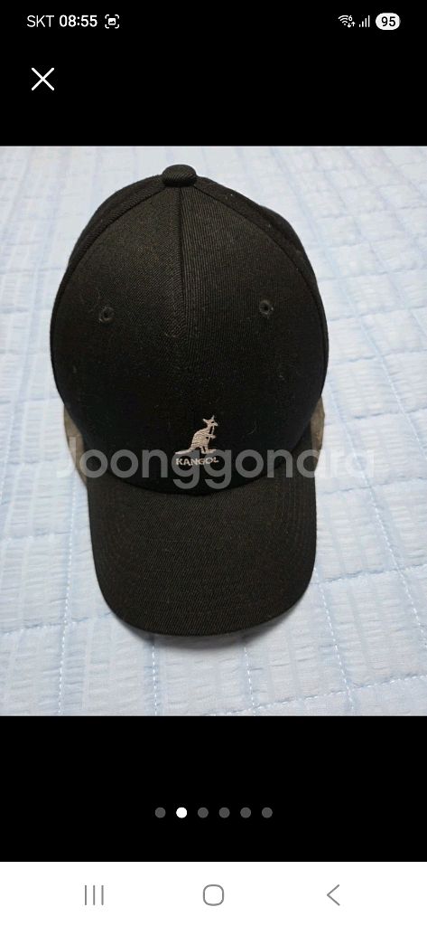 캉골 FLEXFIT 블랙 볼캡(새모자급)--1