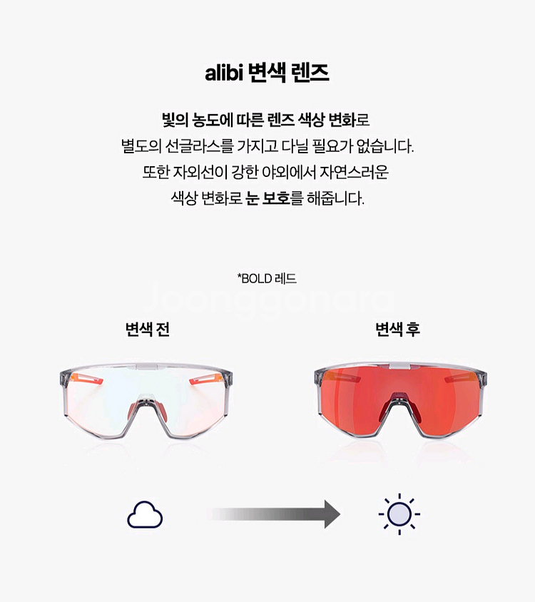 alibi 알리바이 스포츠고글 선글라스 Bold 볼드--7