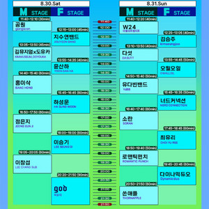 메가필드 일요일 2매