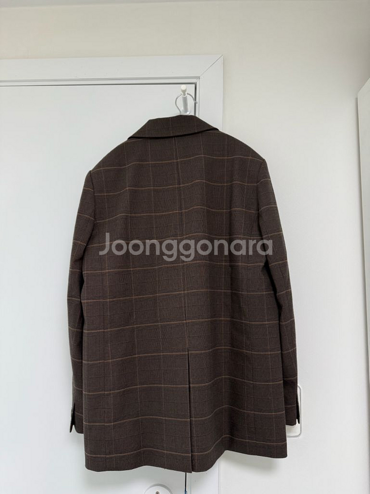 미쏘 여성용 테일러드 오버핏 체크 자켓--4