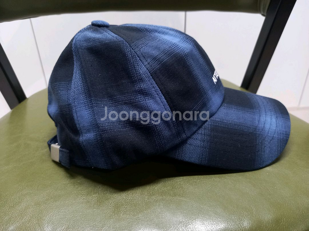 새상품 어텐션 체크 볼캡모자--2