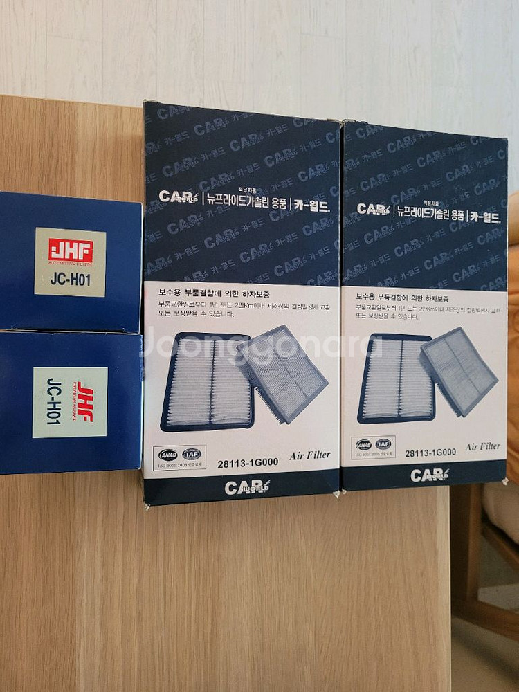 자동차 에어, 오일, 에어컨필터 각2개 팝니다--0