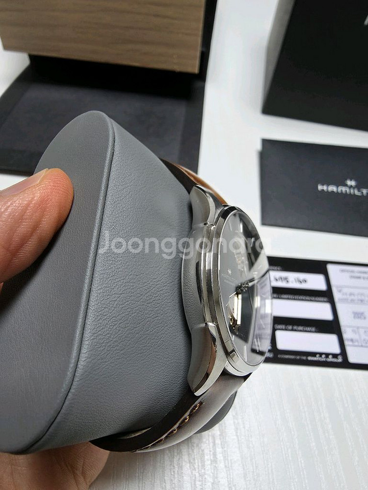 해밀턴 재즈마스터 오픈하트 40mm 딥그린 녹판--2