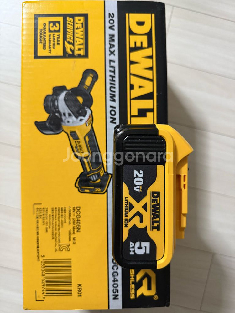 디월트 DCG405N 20V + 5AH 배터리--0