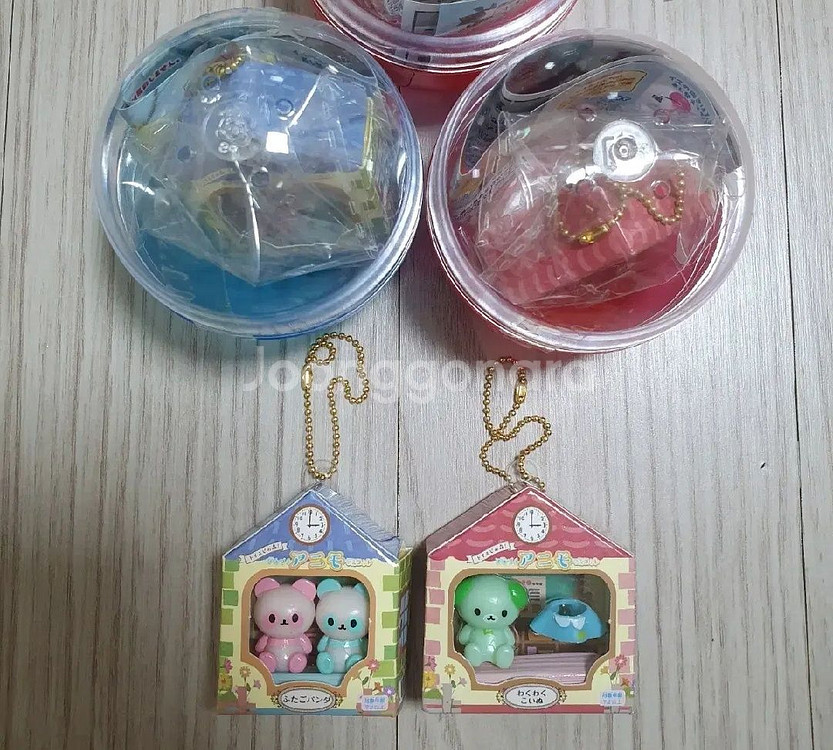 토이스피의숲 쁘띠쁘띠아니모 유치원 가챠 피규어 키링판다--1