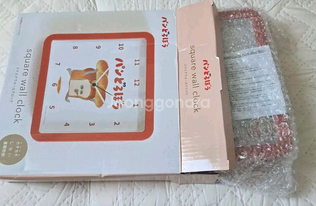 일본정품도르보 빵도둑 사각 벽시계 (택포)--5