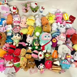 인형고리 키링 모음 새상품(산리오, 짱구, 라인, 포켓