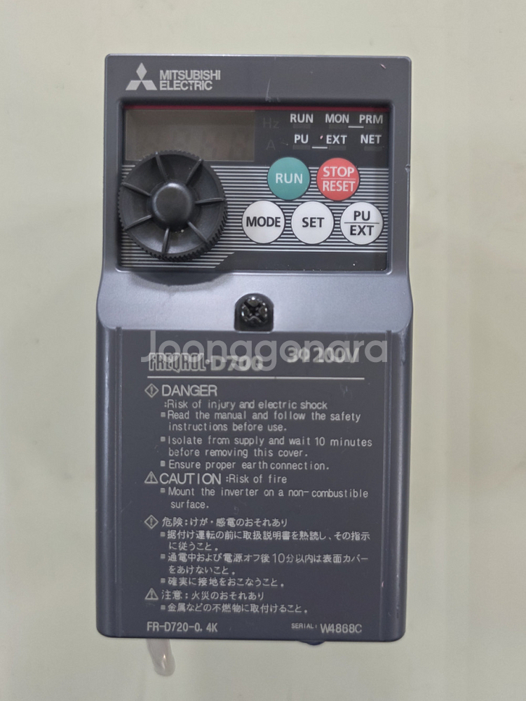 미쓰비시 인버터 FR-D720-0.4K(0.4kW)2--0