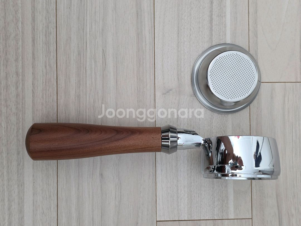 바텀리스 포터필터 58mm 최고급 원목 우드 메탈 (풀--0