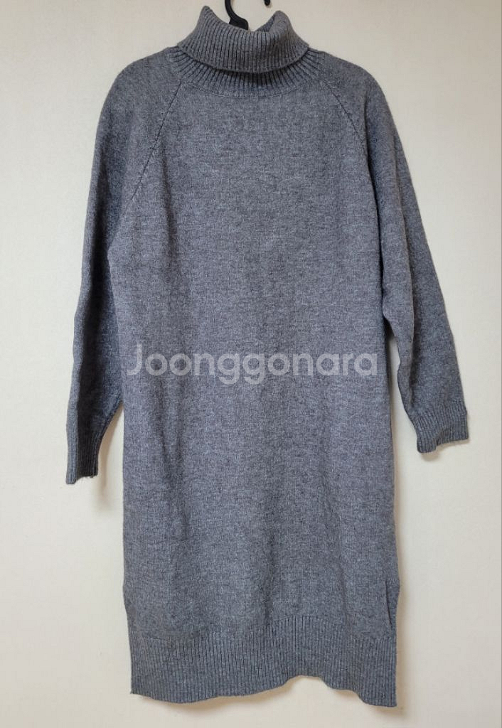 니트 원피스 그레이 스웨터--1