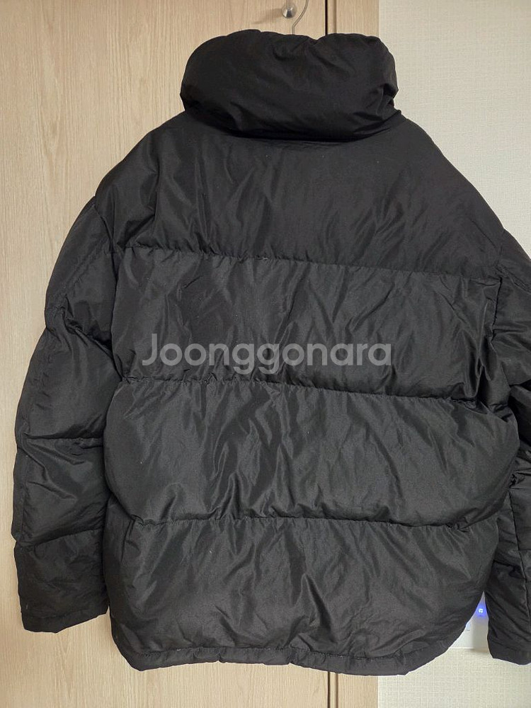 지오다노 푸파 패딩 블랙 L 팝니다--3
