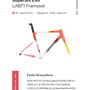 캐논데일 슈퍼식스 Lab71 프레임셋