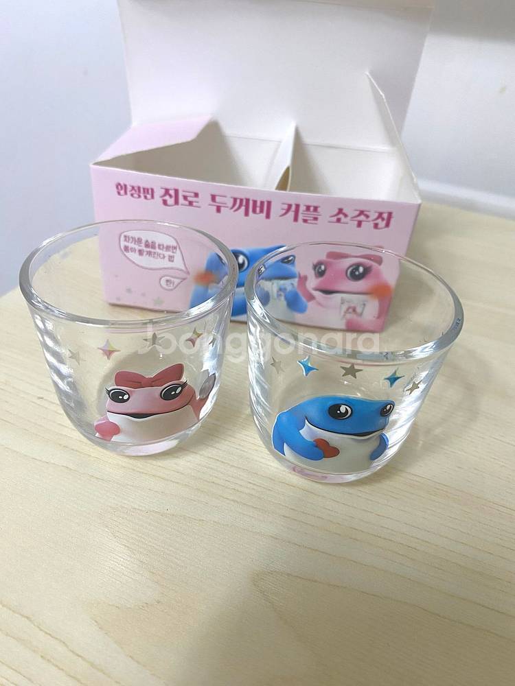 새제품) 한정판 미샤x진로 두꺼비 커플 소주잔--0