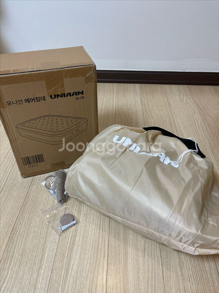 유니언 에어침대 더블 25cm (새것) 캠핑용--1