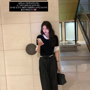 르플레인 블랙프리미엄슬랙스 s