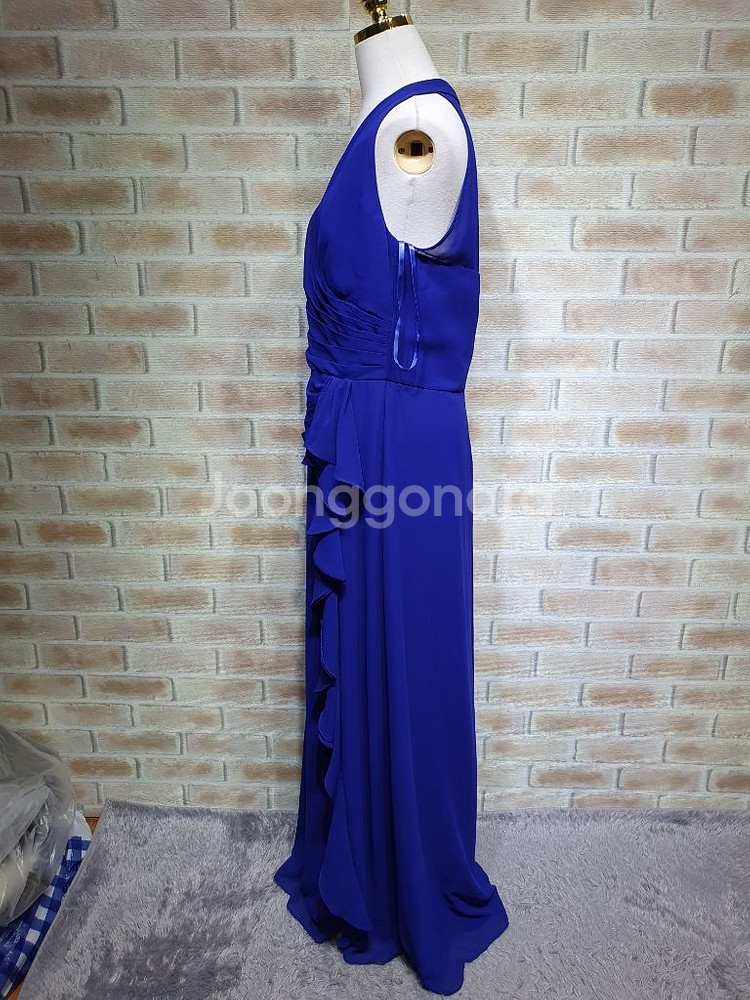 택부착 폴로랄프로렌 쉬폰 언발 프릴 롱 원피스 66--4