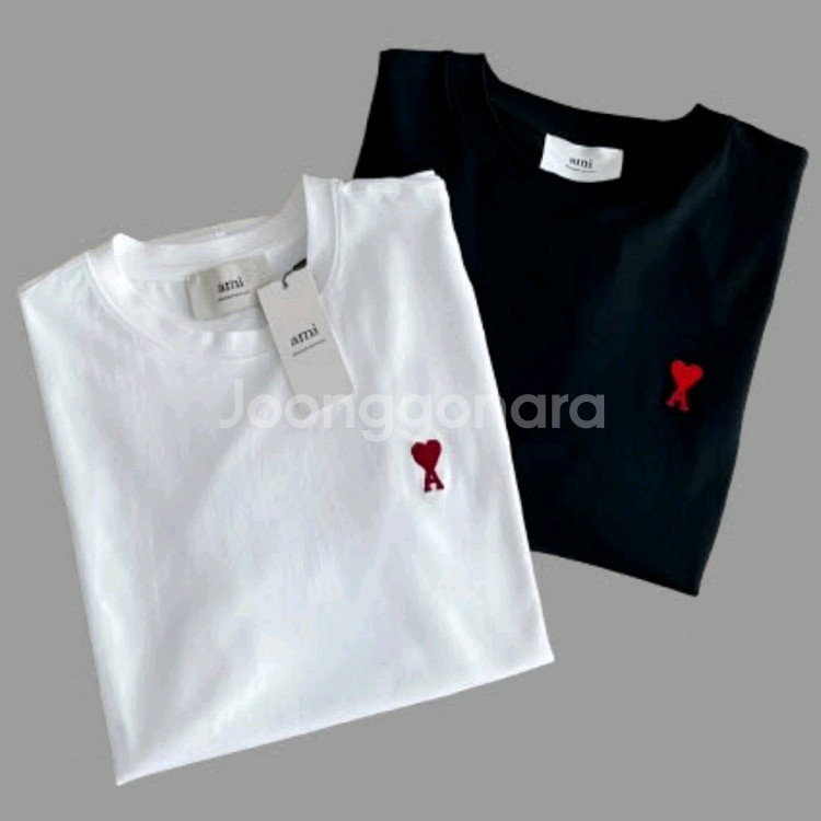 AMI 아미 하트 스몰로고 반팔티--0