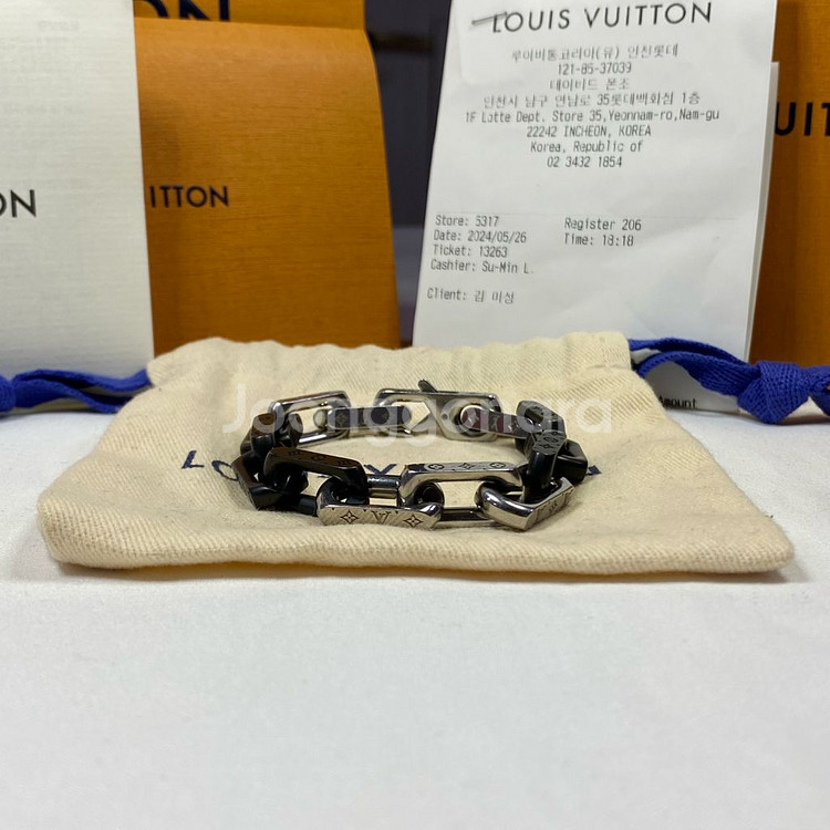 [M,풀구성]루이비통 버질아블로 모노그램 체인 팔찌--1