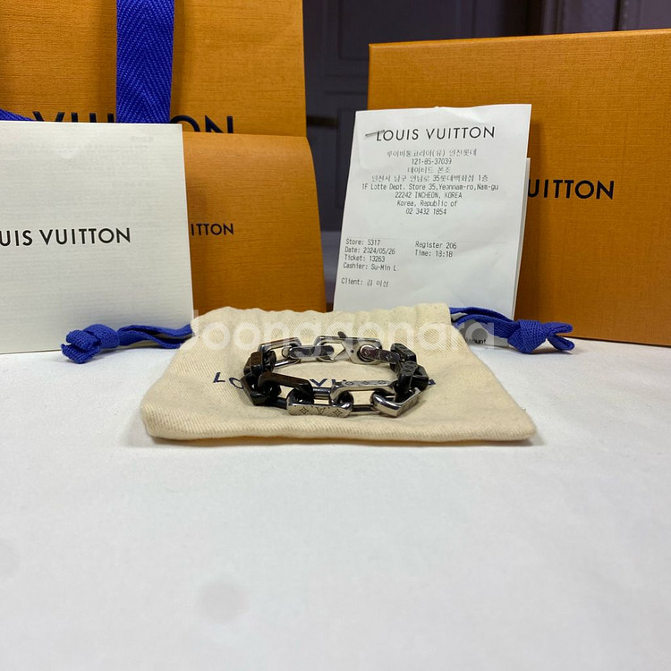 [M,풀구성]루이비통 버질아블로 모노그램 체인 팔찌--0