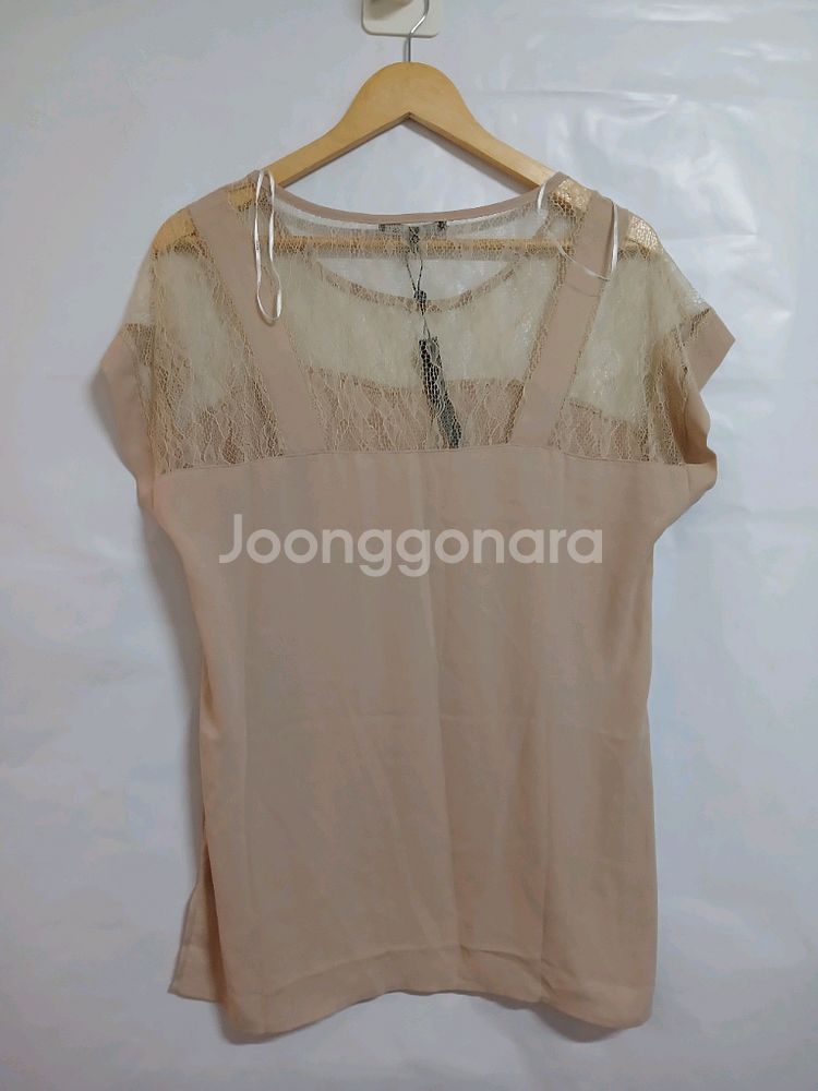 (88,새상품)made in USA 레이스 블라우스--3