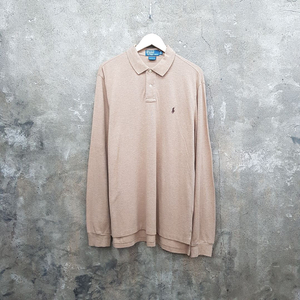 폴로 랄프로랜 커스텀핏 오트밀 PK 긴팔 XL사이즈