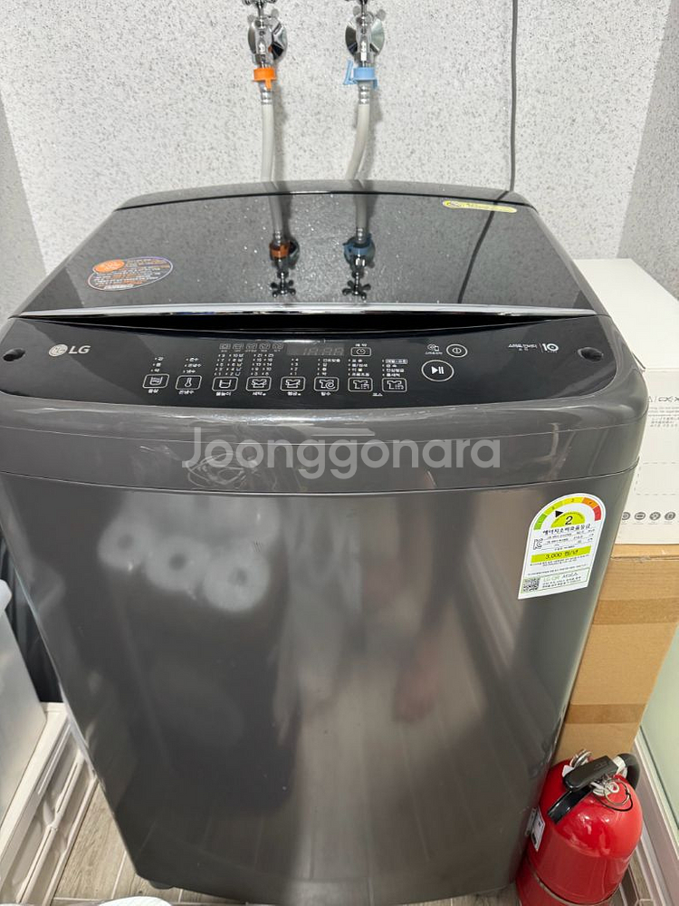 LG 통돌이 세탁기 16kg S급 컨디션 미드블랙--3