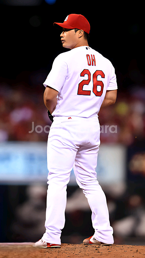 오승환 선수 세인트루이스 카디널스 홈 유니폼 S--4