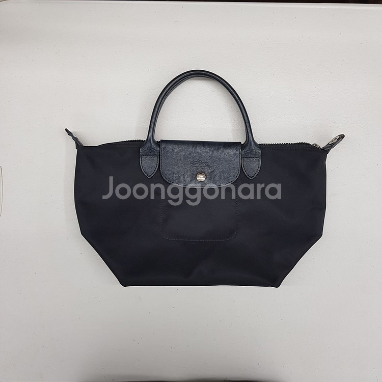롱샴 르 플리아쥬 블랙 토트백--0
