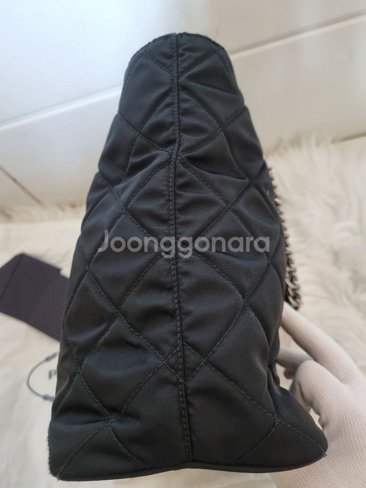 (프라다)테수토 퀼팅 체인 쇼퍼백*상태굿*--6