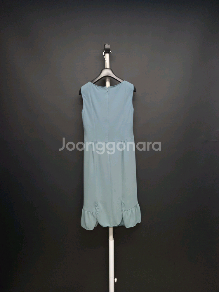 타임 춘하 슬리브리스 쉬폰 롱 원피스 44.55--1