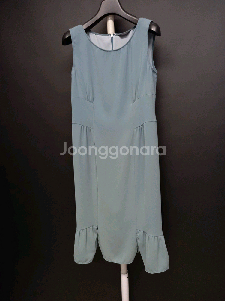 타임 춘하 슬리브리스 쉬폰 롱 원피스 44.55--2