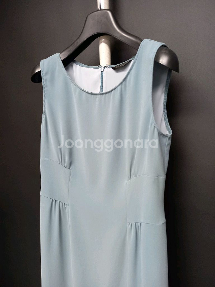 타임 춘하 슬리브리스 쉬폰 롱 원피스 44.55--3