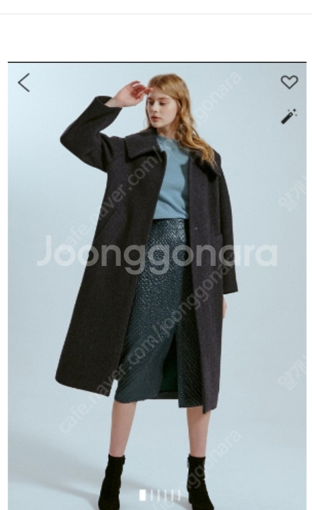 랑방컬렉션 헤링본 캐시미어 울 빅 칼라 코트 55 사이--0