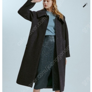 랑방컬렉션 헤링본 캐시미어 울 빅 칼라 코트 55 사이
