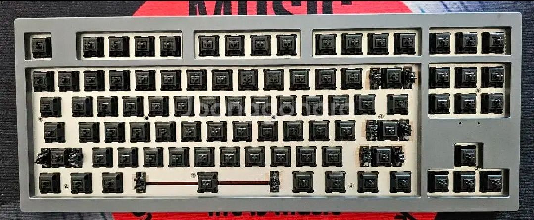 풀 알루미늄 흑축 풀윤활 커스텀 기계식 키보드 게이밍--1